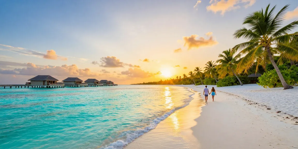 Luckywin travel guide featuring a stunning tropical beach destination, perfect for vacations and tourism bookings.