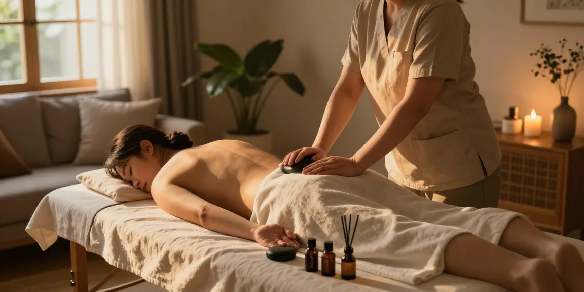 Experience a tranquil 의정부출장마사지 session in a serene home setting.